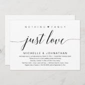 Niets Fancy, gewoon liefde, weddenschap, Invita Kaart (Voorkant / Achterkant)
