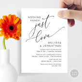 Niets Fancy, gewoon liefde, weddenschap, Invita Kaart