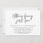Niets Fancy, gewoon liefde, weddenschap Kaart (Voorkant)