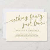 Niets Fancy, gewoon liefde, weddenschap Kaart (Voorkant)
