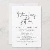 Niets Fancy, gewoon liefde, weddenschap Kaart (Voorkant)