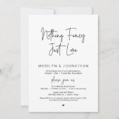 Niets Fancy, gewoon liefde, weddenschap Kaart (Voorkant)