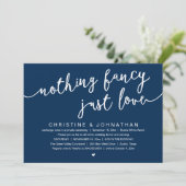 Niets Fancy, gewoon liefde, weddenschap Kaart (Staand voorkant)