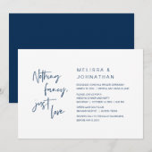 Niets Fancy, gewoon liefde, weddenschap Kaart (Voorkant / Achterkant)