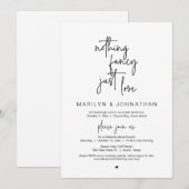 Niets Fancy, gewoon liefde, weddenschap Kaart (Voorkant / Achterkant)