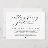 Niets Fancy, gewoon liefde, weddenschap Kaart (Voorkant)