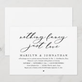 Niets Fancy, gewoon liefde, weddenschap Kaart (Voorkant / Achterkant)