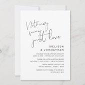 Niets Fancy, gewoon liefde, weddenschap Kaart (Voorkant)