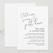 Niets Fancy, gewoon liefde, weddenschap Kaart (Voorkant / Achterkant)