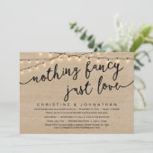 Niets Fancy, gewoon liefde, weddenschap Kaart (Staand voorkant)