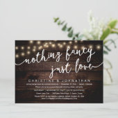 Niets Fancy, gewoon liefde, weddenschap Kaart (Staand voorkant)