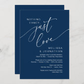 Niets Fancy, gewoon liefde, weddenschap Kaart (Voorkant / Achterkant)