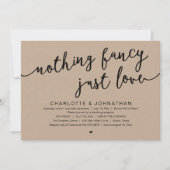 Niets Fancy, gewoon liefde, weddenschap Kaart (Voorkant)