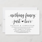 Niets Fancy, gewoon liefde, weddenschap Kaart (Voorkant)