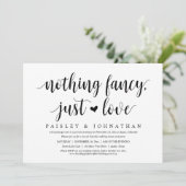 Niets Fancy, gewoon liefde, weddenschap Kaart (Staand voorkant)