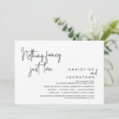 Niets Fancy, gewoon liefde, weddenschap Kaart (Staand voorkant)