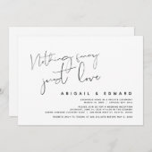 Niets Fancy, gewoon liefde, weddenschap Kaart (Voorkant / Achterkant)