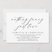 Niets Fancy, gewoon liefde, weddenschap Kaart (Voorkant)