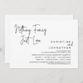 Niets Fancy, gewoon liefde, weddenschap Kaart (Voorkant / Achterkant)