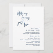 Niets Fancy, gewoon liefde, weddenschap Kaart (Voorkant)