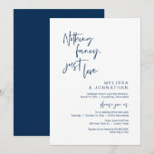 Niets Fancy, gewoon liefde, weddenschap Kaart (Voorkant / Achterkant)