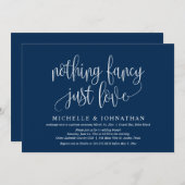 Niets Fancy, gewoon liefde, weddenschap Kaart (Voorkant / Achterkant)