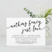 Niets Fancy, gewoon liefde, weddenschap Kaart (Staand voorkant)