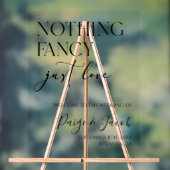 Niets Fancy gewoon Liefde Weddenschap Welkom Acryl Bord (Neutraal)