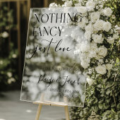 Niets Fancy gewoon Liefde Weddenschap Welkom Acryl Bord