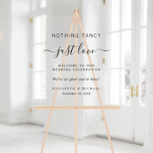 Niets Fancy gewoon Liefde Weddenschap Welkom Acryl Bord