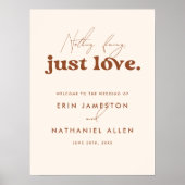 Niets Fancy gewoon Liefde Weddenschap Welkomstteke Poster (Voorkant)