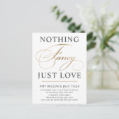 Niets Fancy gewoon Liefde Weddenschappen Aankondig Briefkaart (Staand voorkant)