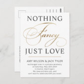 Niets Fancy gewoon Liefde Weddenschappen Aankondig Briefkaart (Voorkant / Achterkant)