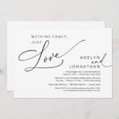 Niets Fancy, gewoon liefde, weddenschappen eten et Kaart (Voorkant / Achterkant)