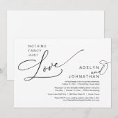 Niets Fancy, gewoon liefde, weddenschappen eten et Kaart (Voorkant / Achterkant)