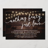 Niets Fancy, gewoon liefde, weddenschappen eten et Kaart (Voorkant / Achterkant)