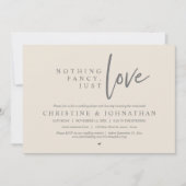 Niets Fancy, gewoon liefde, weddenschappen eten et Kaart (Voorkant)