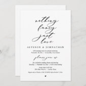 Niets Fancy, gewoon liefde, weddenschappen eten et Kaart (Voorkant / Achterkant)