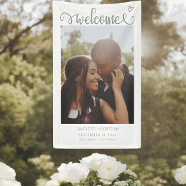 Niets Fancy Gewoon Liefde Welkom Bruiloft Spandoek