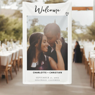 Niets Fancy Gewoon Liefde Welkom Bruiloft Spandoek