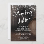 Niets Fancy, gewoon Liefde Wijnvat en Licht Kaart (Voorkant)