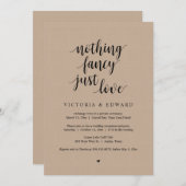 Niets Fancy, gewoon liefde, zwart, opbergpartij Kaart (Voorkant / Achterkant)