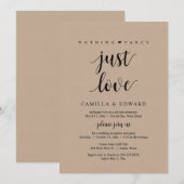 Niets Fancy, gewoon liefde, zwart, opbergpartij Kaart (Voorkant / Achterkant)