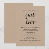 Niets Fancy, gewoon liefde, zwart, opbergpartij Kaart (Voorkant / Achterkant)