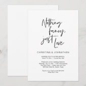 Niets Fancy, gewoon liefde, zwart, opkomst Kaart (Voorkant / Achterkant)