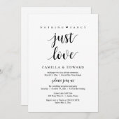 Niets Fancy, gewoon liefde, zwart, opkomst Kaart (Voorkant / Achterkant)