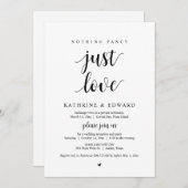 Niets Fancy, gewoon liefde, zwart, opkomst Kaart (Voorkant / Achterkant)