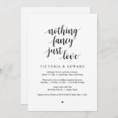 Niets Fancy, gewoon liefde, zwart, opkomst Kaart (Voorkant / Achterkant)