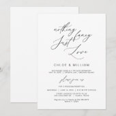 Niets Fancy gewoon liefde, zwart, weddenschap Kaart (Voorkant / Achterkant)