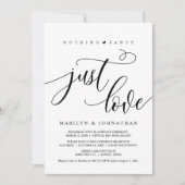 Niets Fancy, gewoon liefde, zwart, weddenschap Kaart (Voorkant)